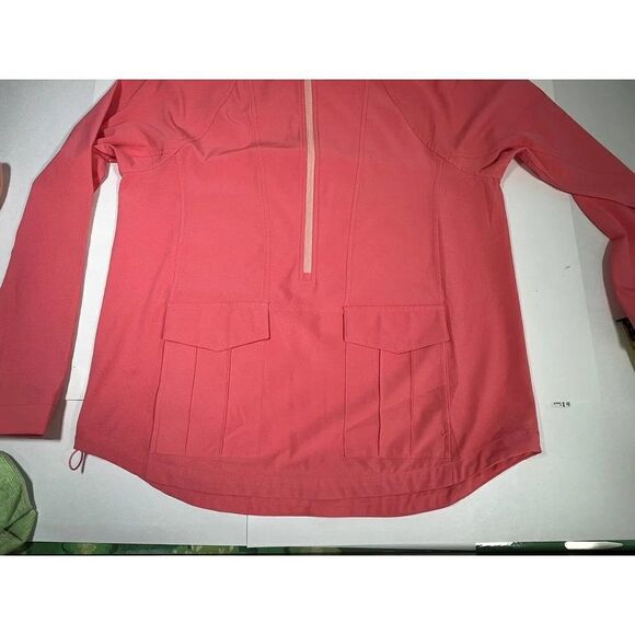 Belyn Key Golf Coral Windbreaker Jacket 1/4 Zip Pockets Dressy - Picture 9 of 12